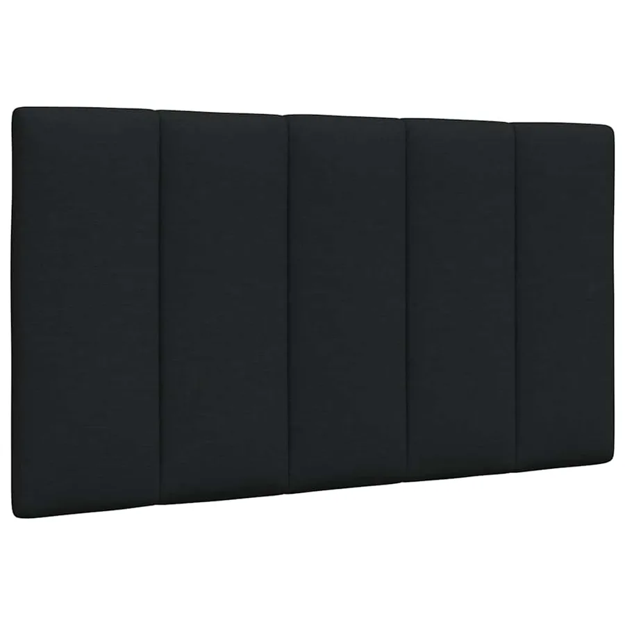 Coussin de tête de lit Hanko noir 80 cm tissu