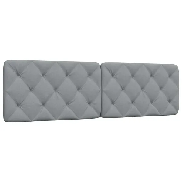 Coussin de tête de lit gris clair 180 cm tissu