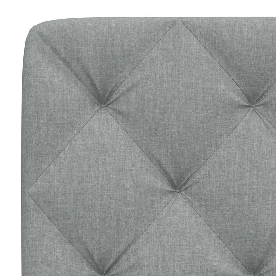 Coussin de tête de lit gris clair 180 cm tissu - 7