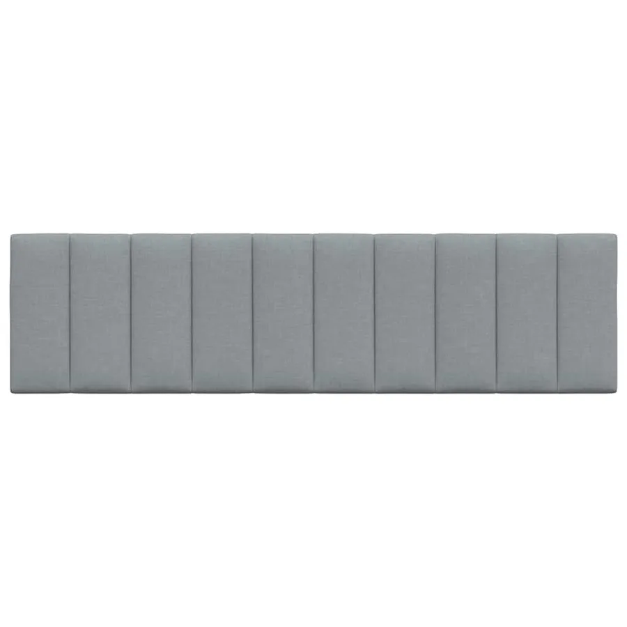 Coussin de tête de lit Hanko gris clair 180 cm tissu - 4