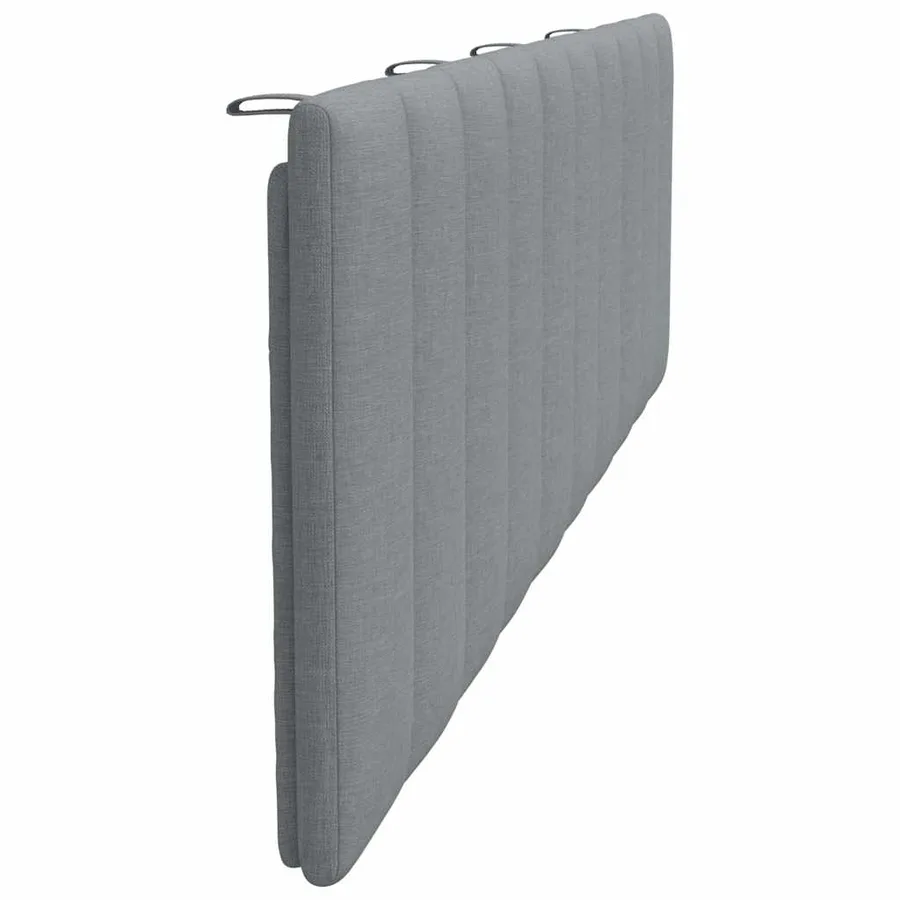 Coussin de tête de lit Hanko gris clair 180 cm tissu - 5
