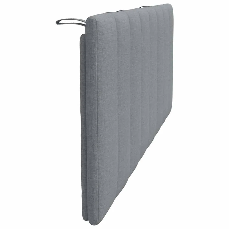 Coussin de tête de lit Hanko gris clair 140 cm tissu - 5