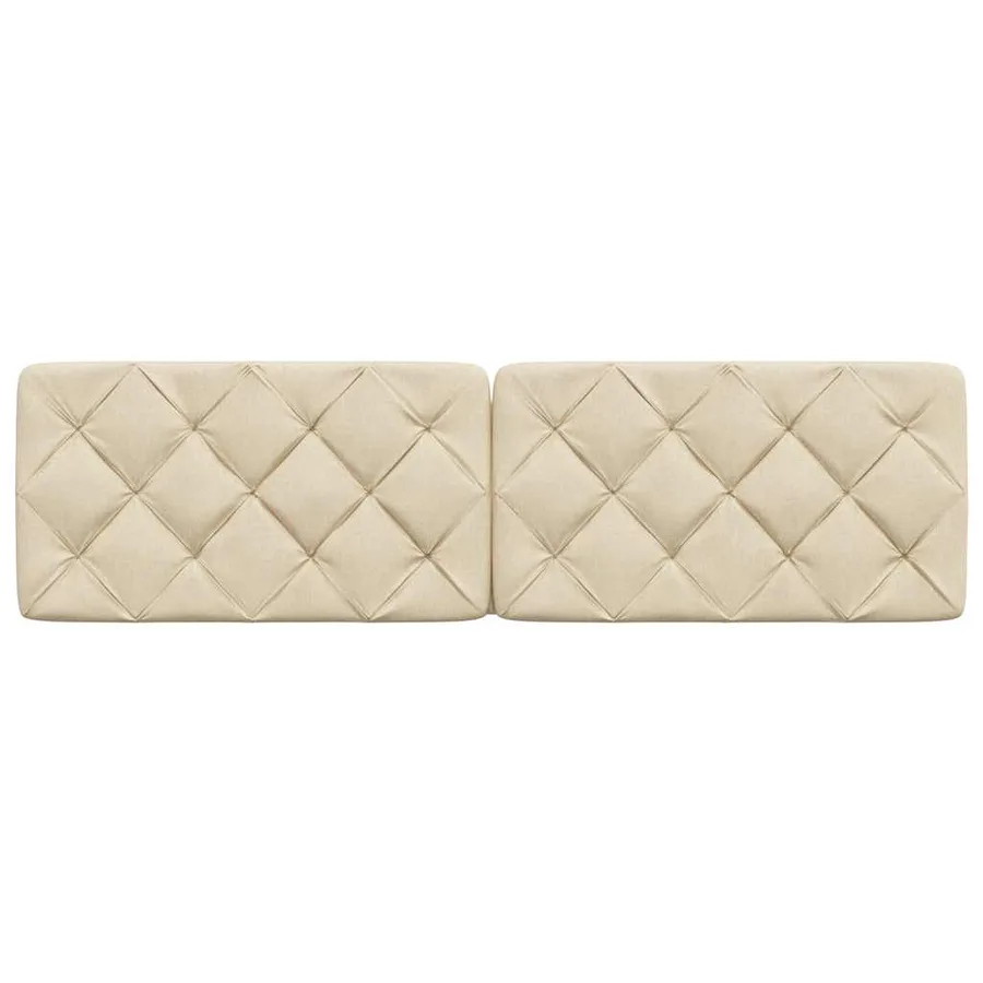 Coussin de tête de lit crème 180 cm tissu - 4