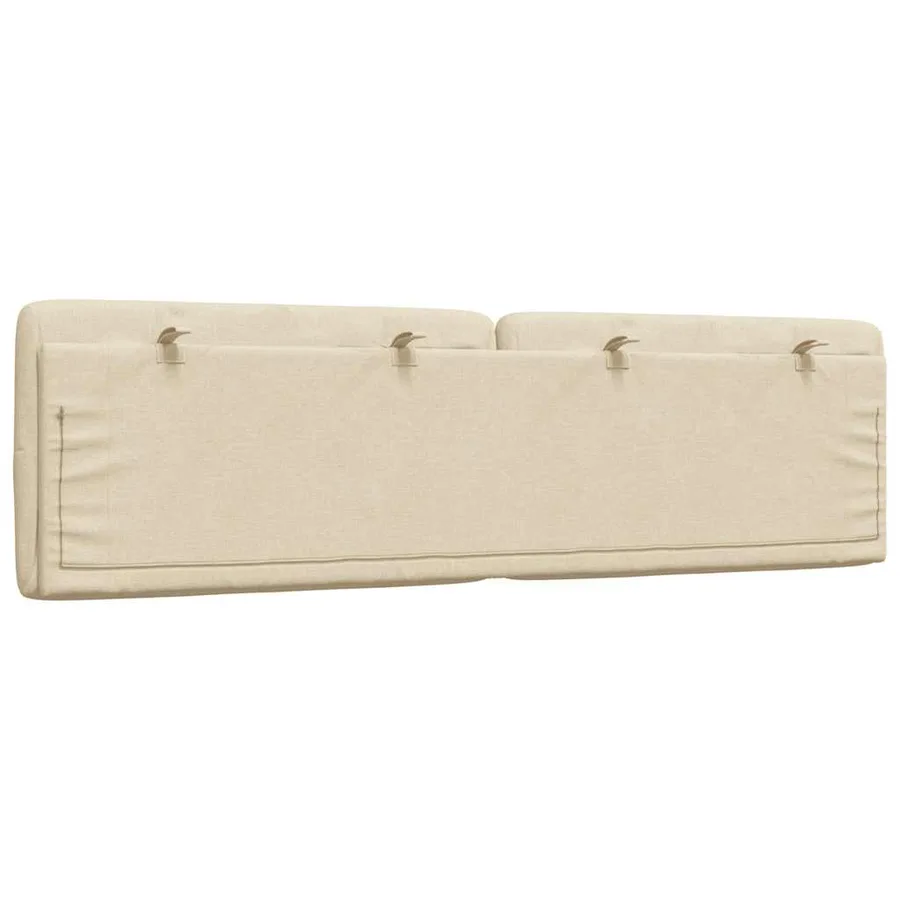 Coussin de tête de lit crème 180 cm tissu - 6