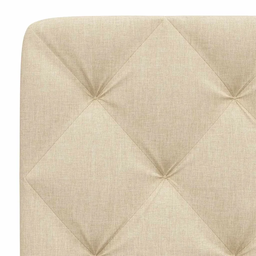 Coussin de tête de lit crème 180 cm tissu - 7