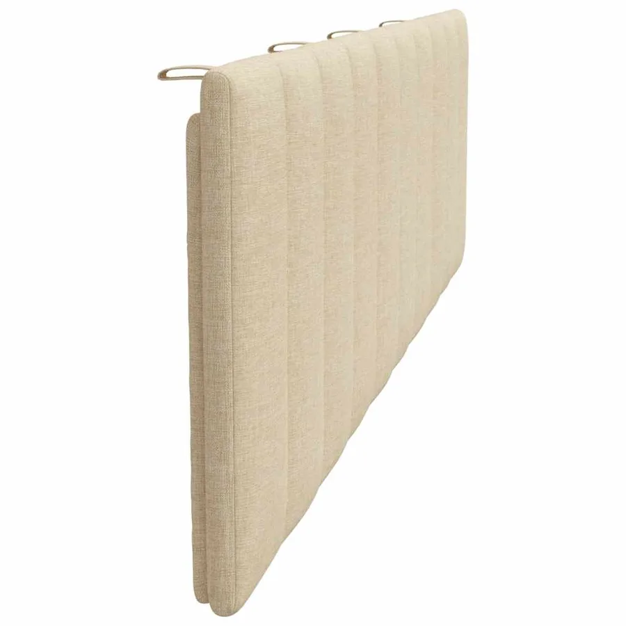 Coussin de tête de lit Hanko crème 180 cm tissu - 5