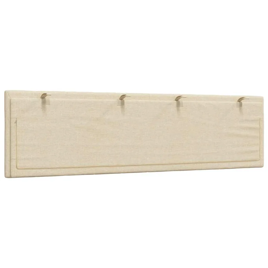 Coussin de tête de lit Hanko crème 180 cm tissu - 6