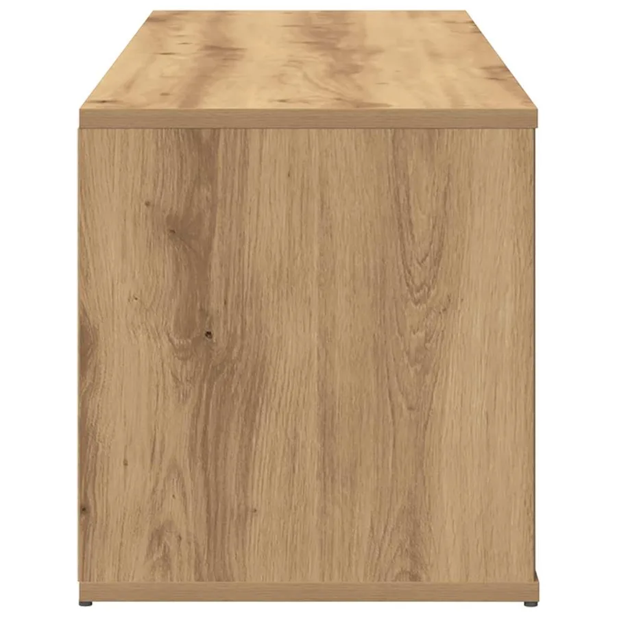Meuble TV chêne artisanal 120x34x37 cm bois d'ingénierie - 5