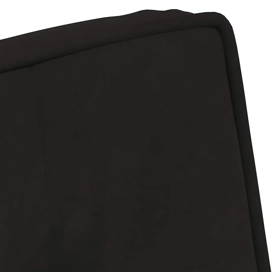 Chaise de relaxation avec tabouret Noir Velours - 9
