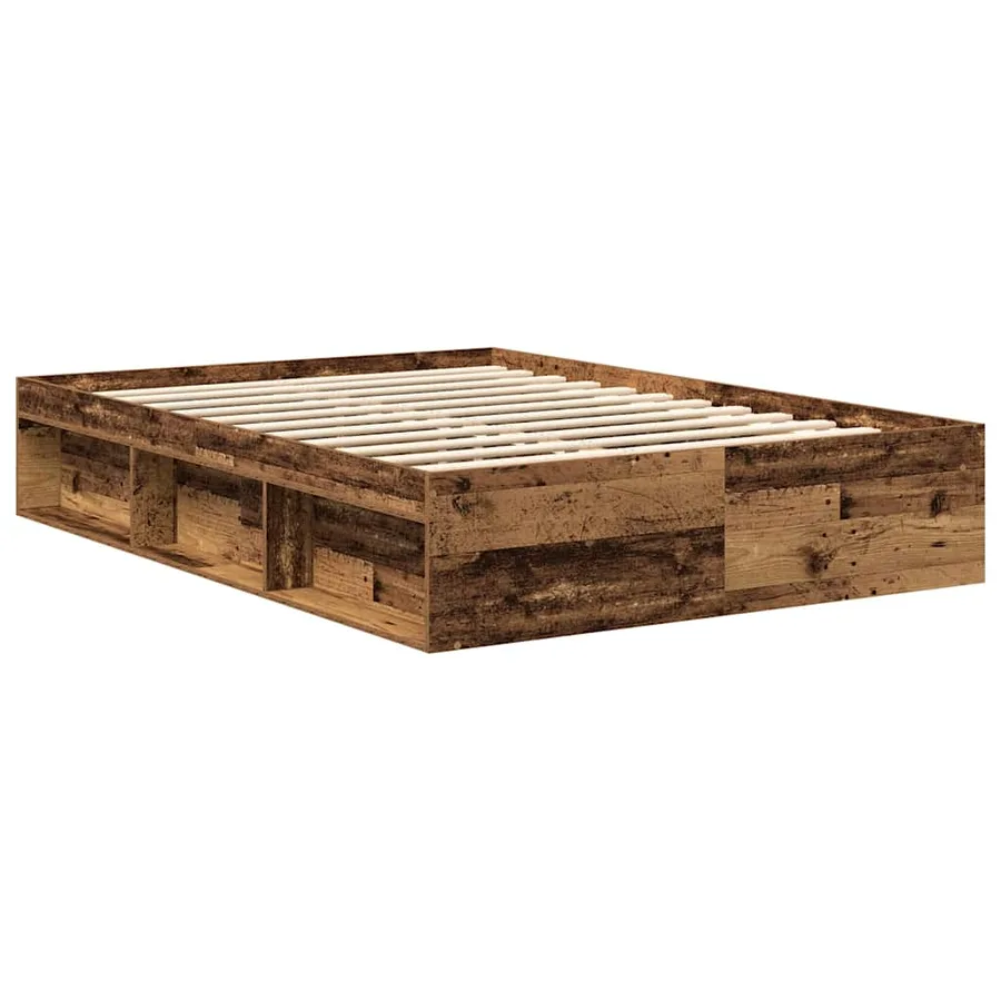 Cadre de lit sans matelas vieux bois 120x200 cm bois ingénierie - 4