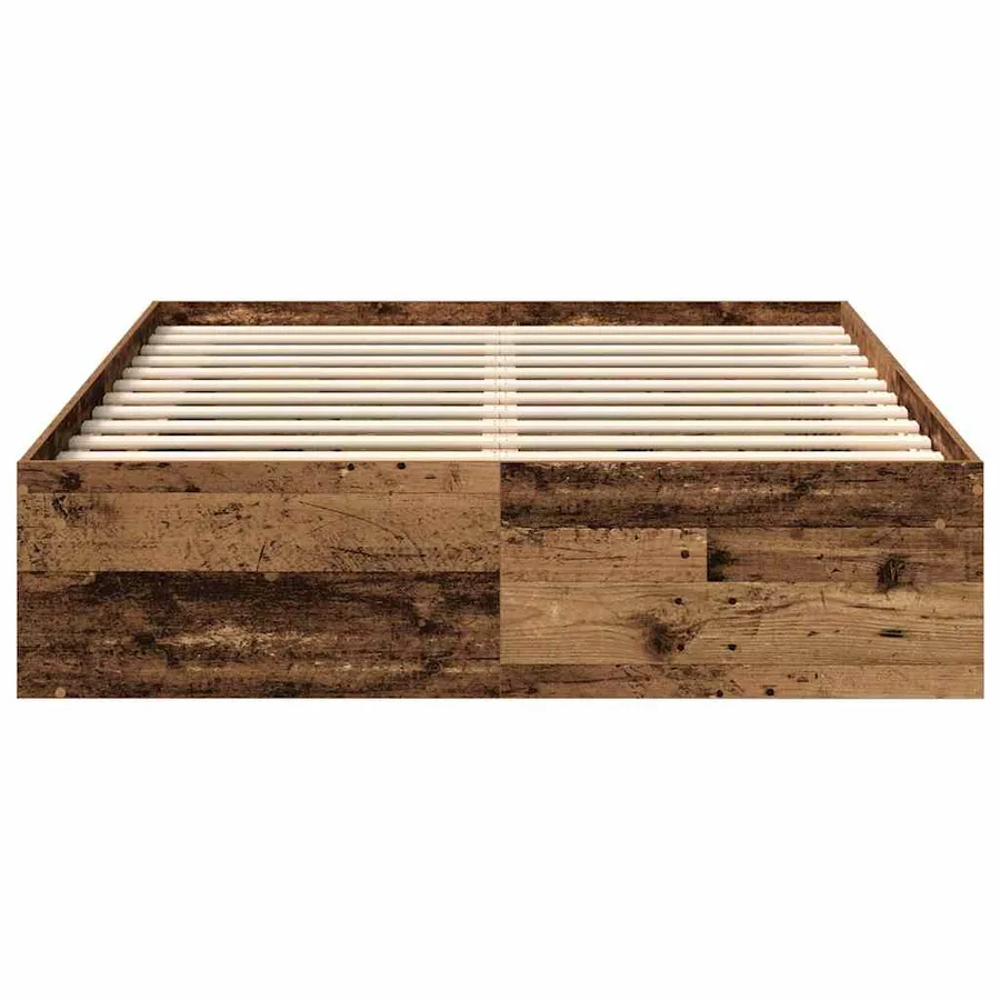 Cadre de lit sans matelas vieux bois 120x200 cm bois ingénierie - 5