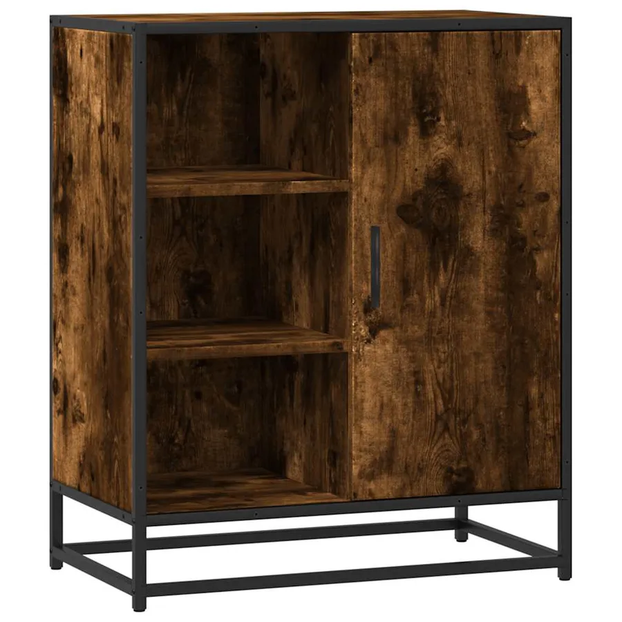 Buffet chêne fumé 62x35x76 cm bois d'ingénierie - 2