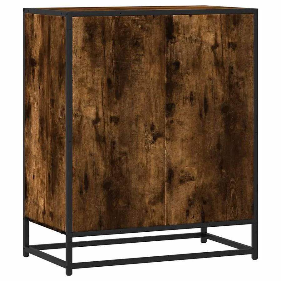 Buffet chêne fumé 62x35x76 cm bois d'ingénierie - 6