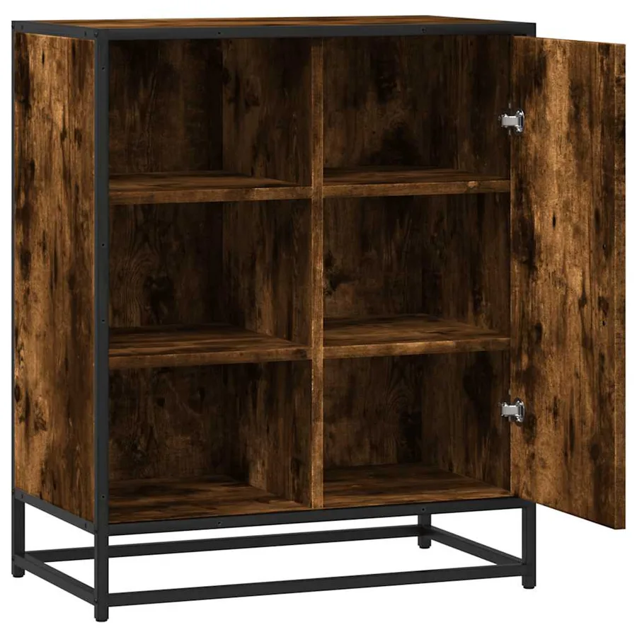 Buffet chêne fumé 62x35x76 cm bois d'ingénierie - 7