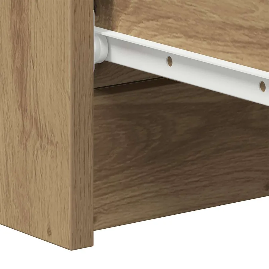 Buffet chêne artisanal 60x35x98,5 cm bois d'ingénierie - 10