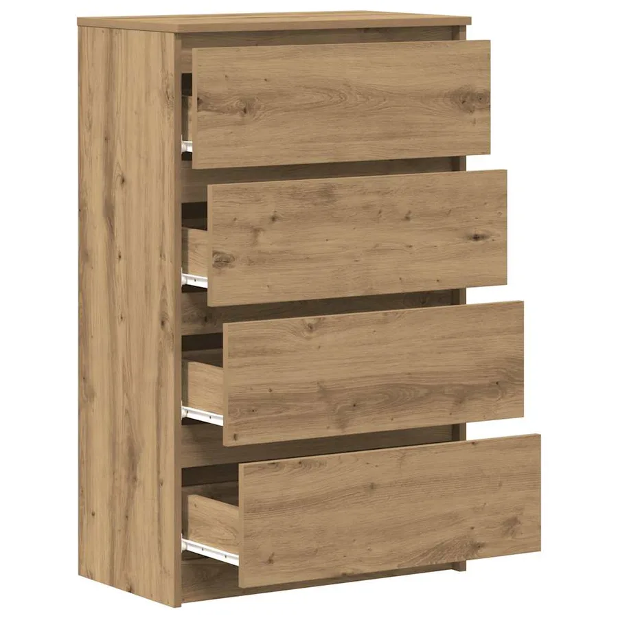 Buffet chêne artisanal 60x35x98,5 cm bois d'ingénierie - 5