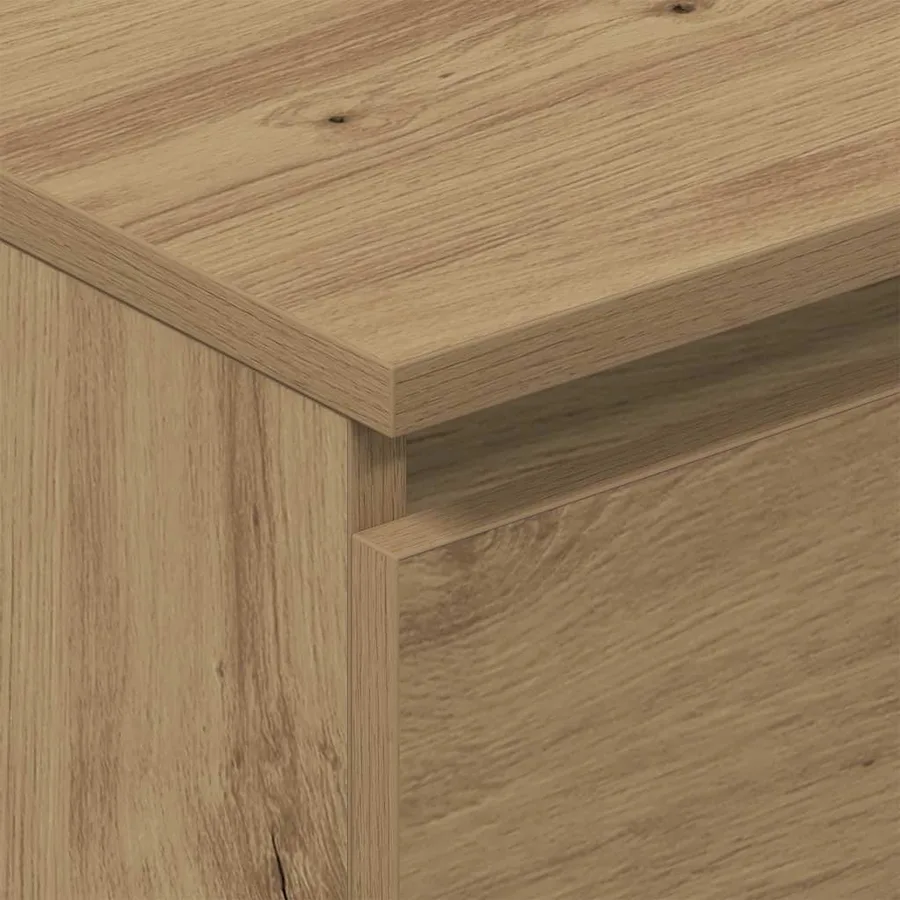 Buffet chêne artisanal 60x35x98,5 cm bois d'ingénierie - 9