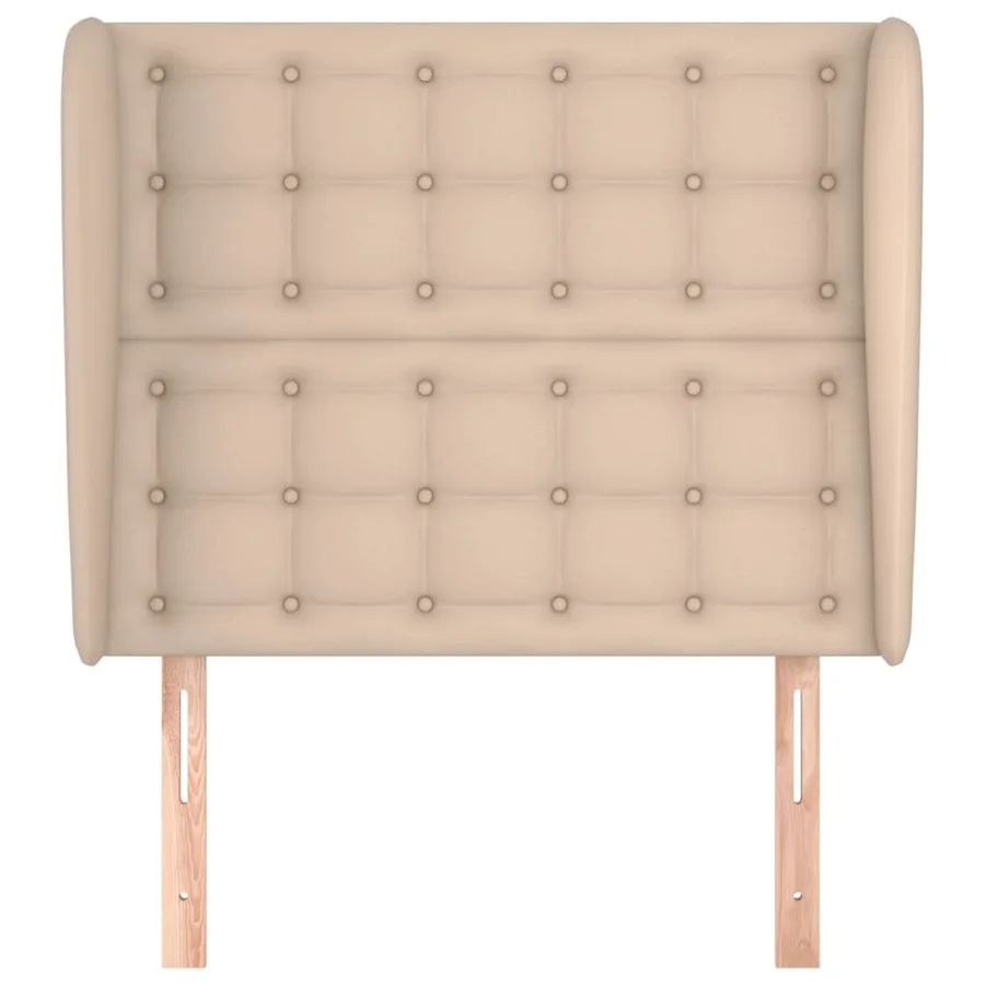 Tête de lit avec oreilles Cappuccino 93x23x118/128cm Similicuir - 3