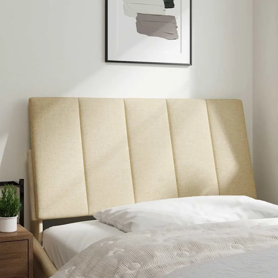 Coussin de tête de lit Hanko crème 100 cm tissu - 2