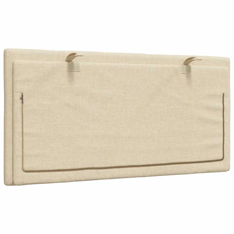 Coussin de tête de lit Hanko crème 100 cm tissu - 6
