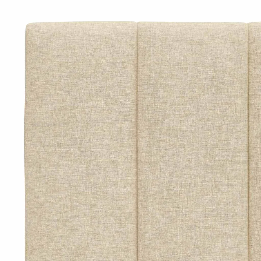 Lit avec matelas Hanko crème 90x200 cm tissu - 11