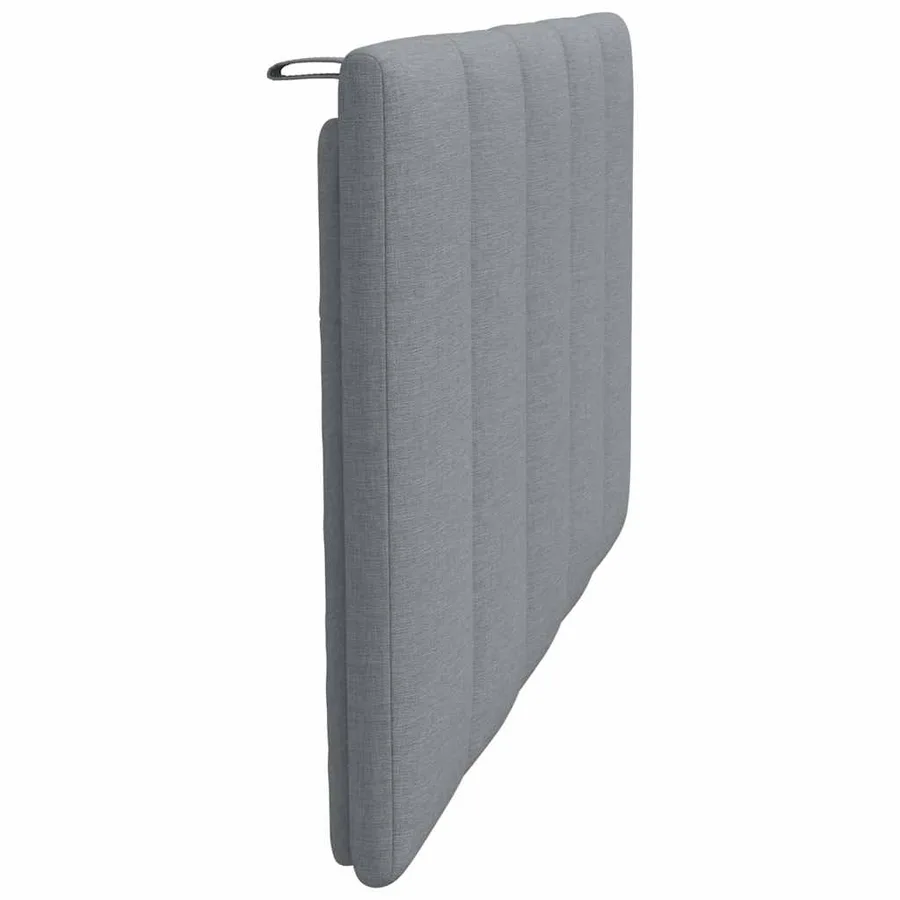Coussin de tête de lit Hanko gris clair 90 cm tissu - 5