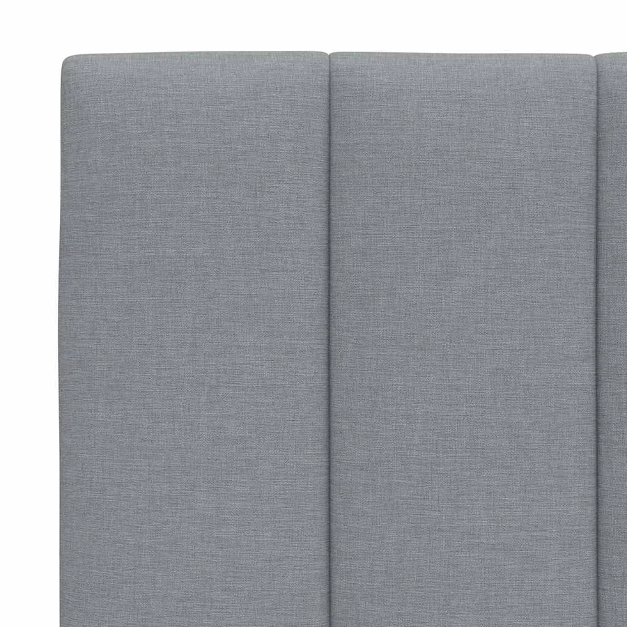Lit avec matelas Hanko gris clair 90x200 cm tissu - 11