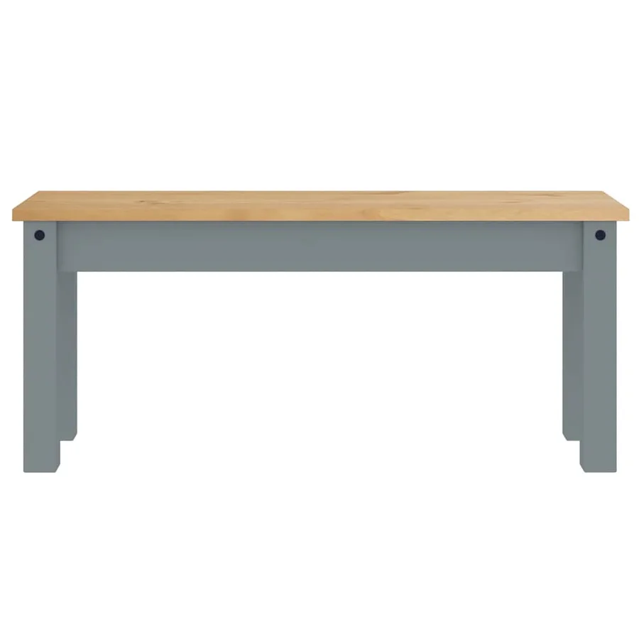 Ensemble à manger PANAMA 4 pcs gris bois de pin massif - 9