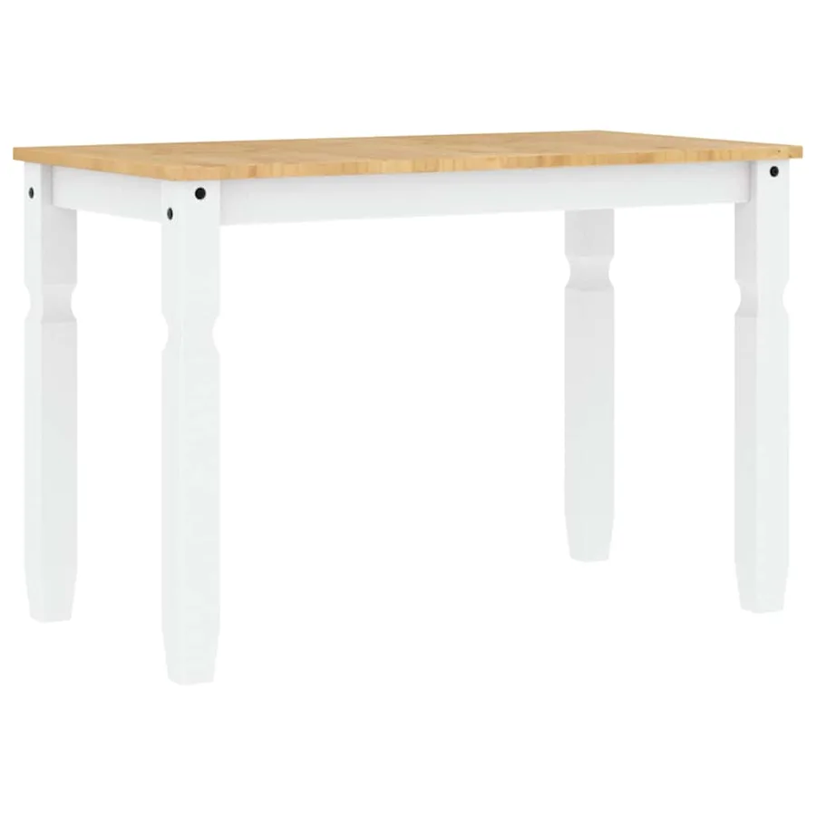 Ensemble à manger PANAMA 3 pcs blanc bois de pin massif - 5