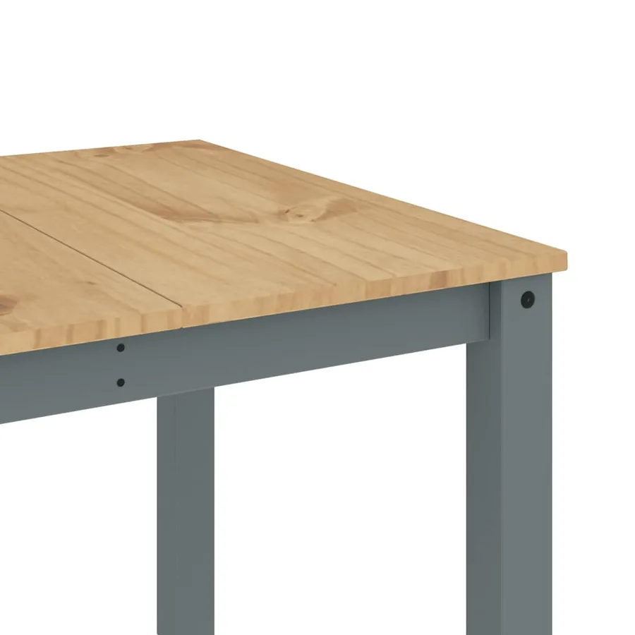 Ensemble à manger PANAMA 5 pcs gris bois de pin massif - 11