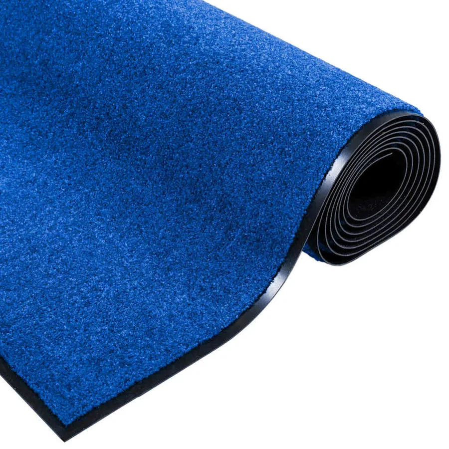 Tapis d'entrée Bleu et Noir 120 x 300 cm 100% Polyamide - 4