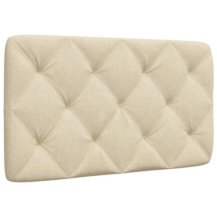 Coussin de tête de lit crème 80 cm tissu