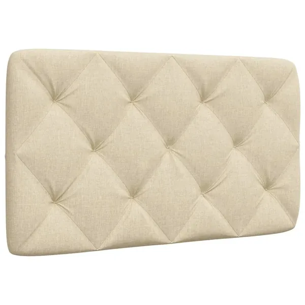 Coussin de tête de lit crème 80 cm tissu
