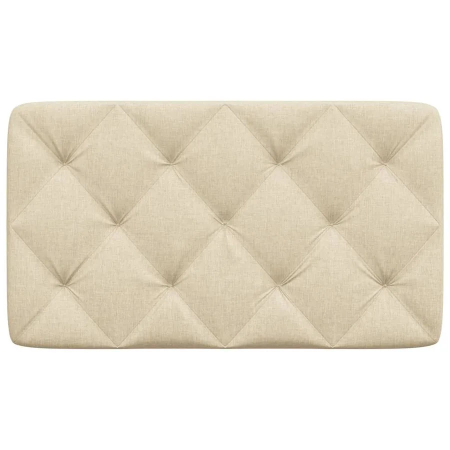 Coussin de tête de lit crème 80 cm tissu - 4