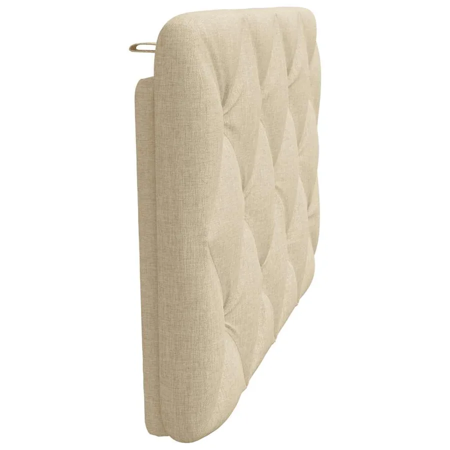 Coussin de tête de lit crème 80 cm tissu - 5