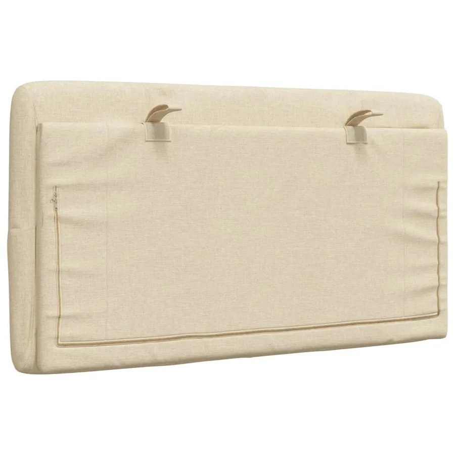 Coussin de tête de lit crème 80 cm tissu - 6