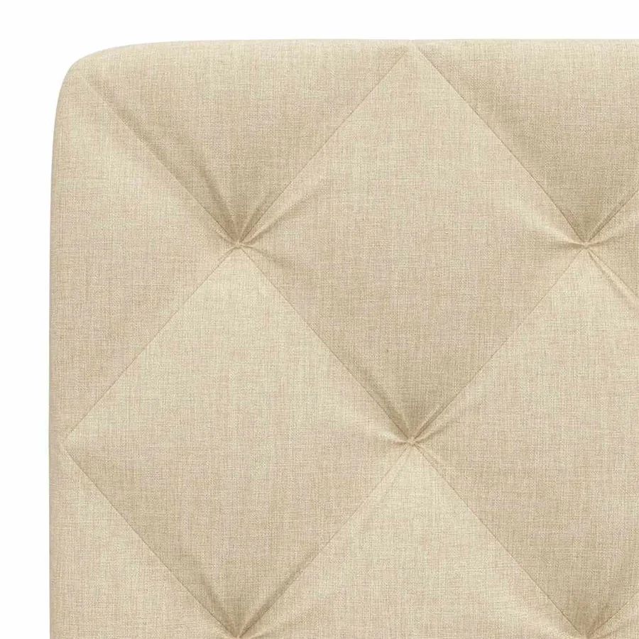 Coussin de tête de lit crème 80 cm tissu - 7