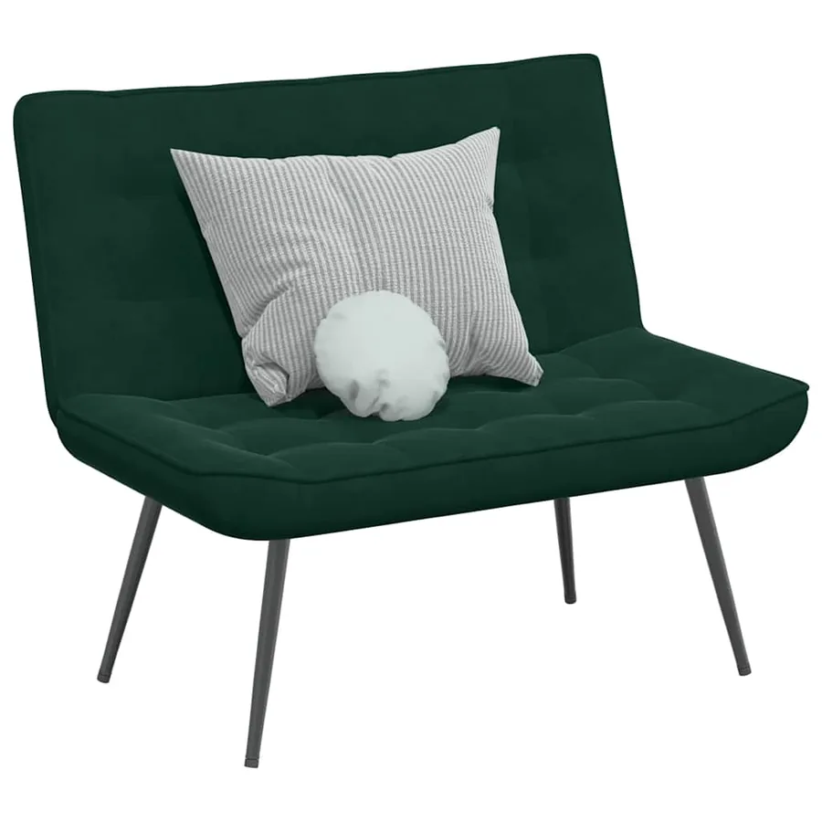Banc gris foncé 110x74x84 cm velours