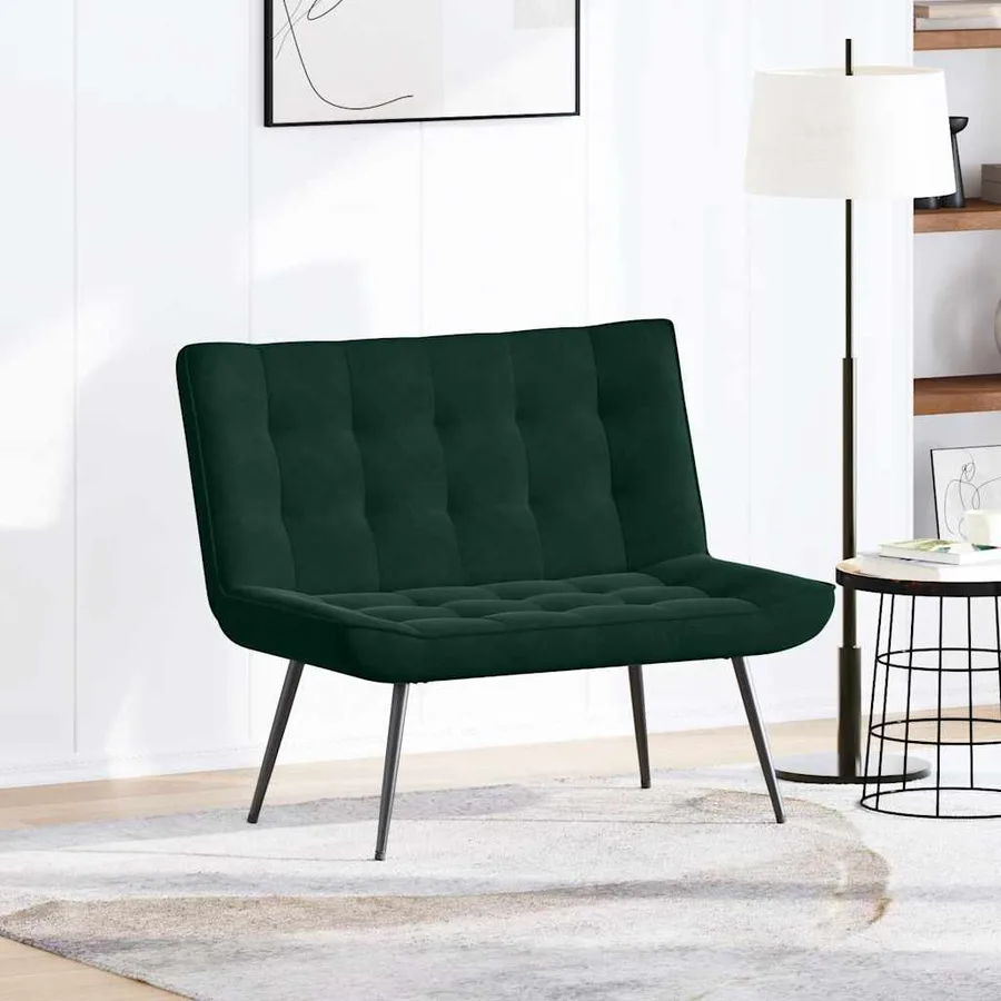 Banc gris foncé 110x74x84 cm velours - 3