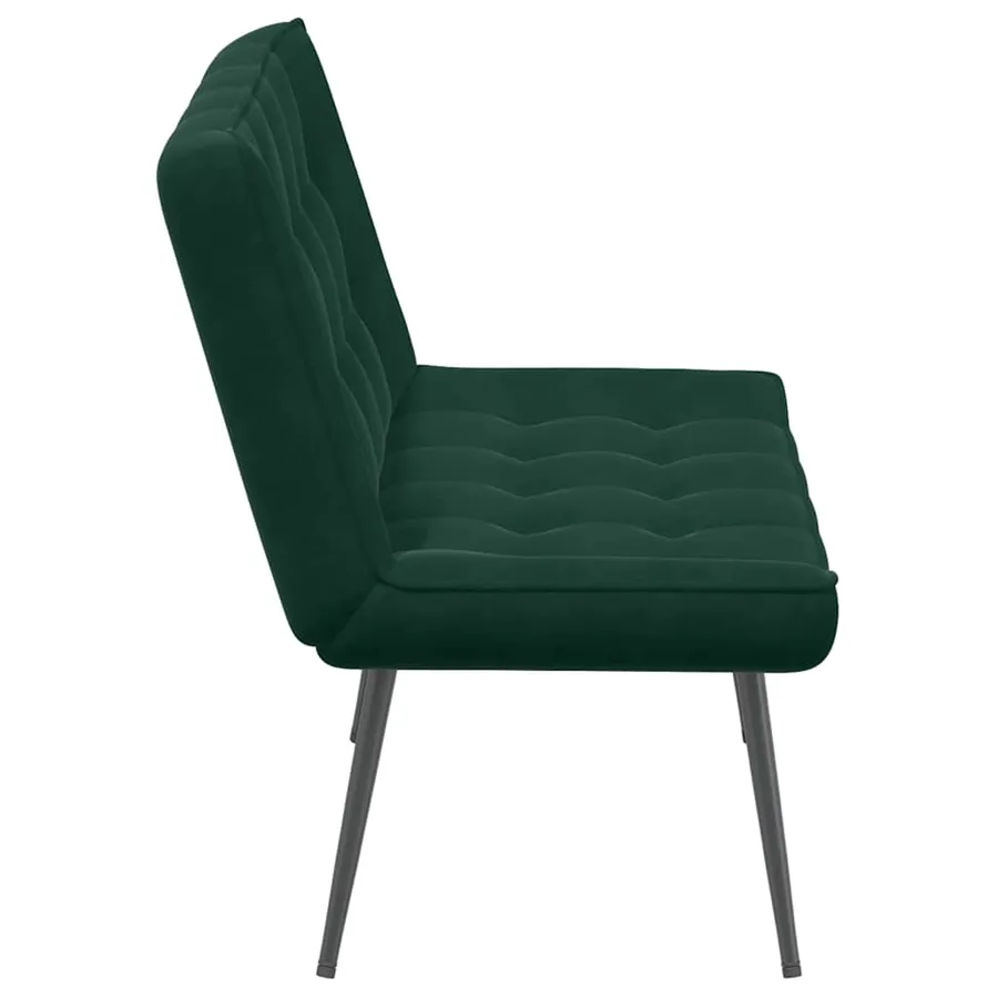 Banc gris foncé 110x74x84 cm velours - 5