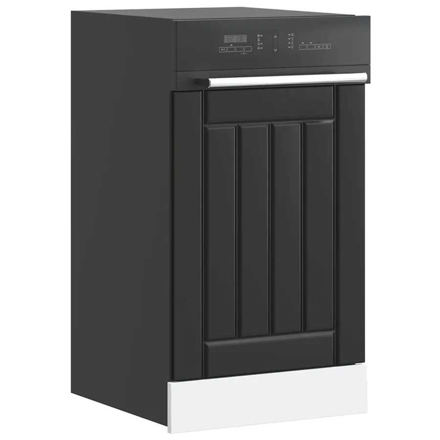 Panneau de lave-vaisselle Lucca noir bois d'ingénierie