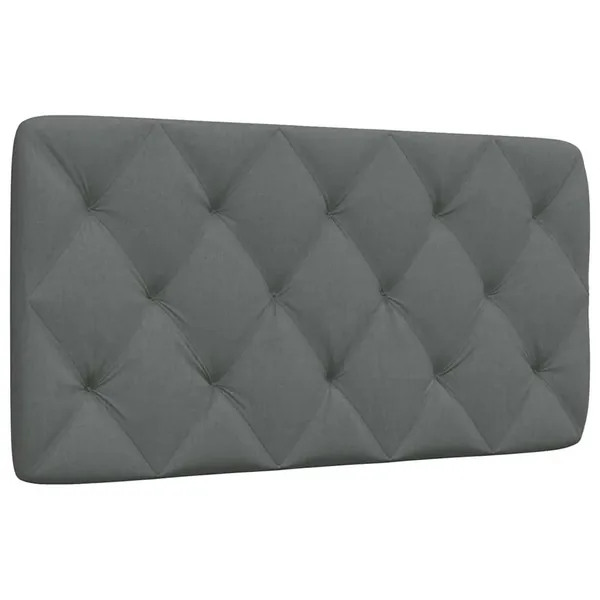 Coussin de tête de lit gris foncé 100 cm tissu