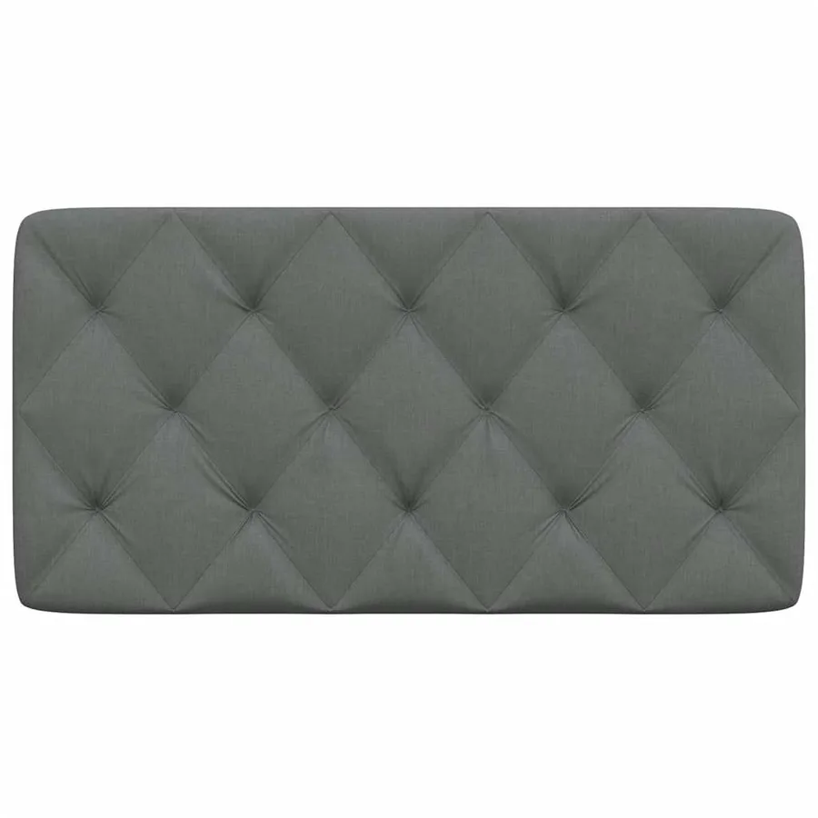 Coussin de tête de lit gris foncé 100 cm tissu - 4