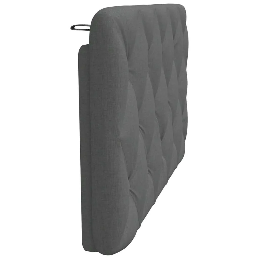 Coussin de tête de lit gris foncé 100 cm tissu - 5