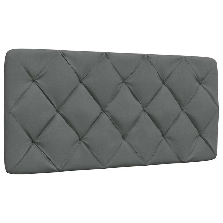 Lit avec matelas gris foncé 100x200 cm tissu - 9