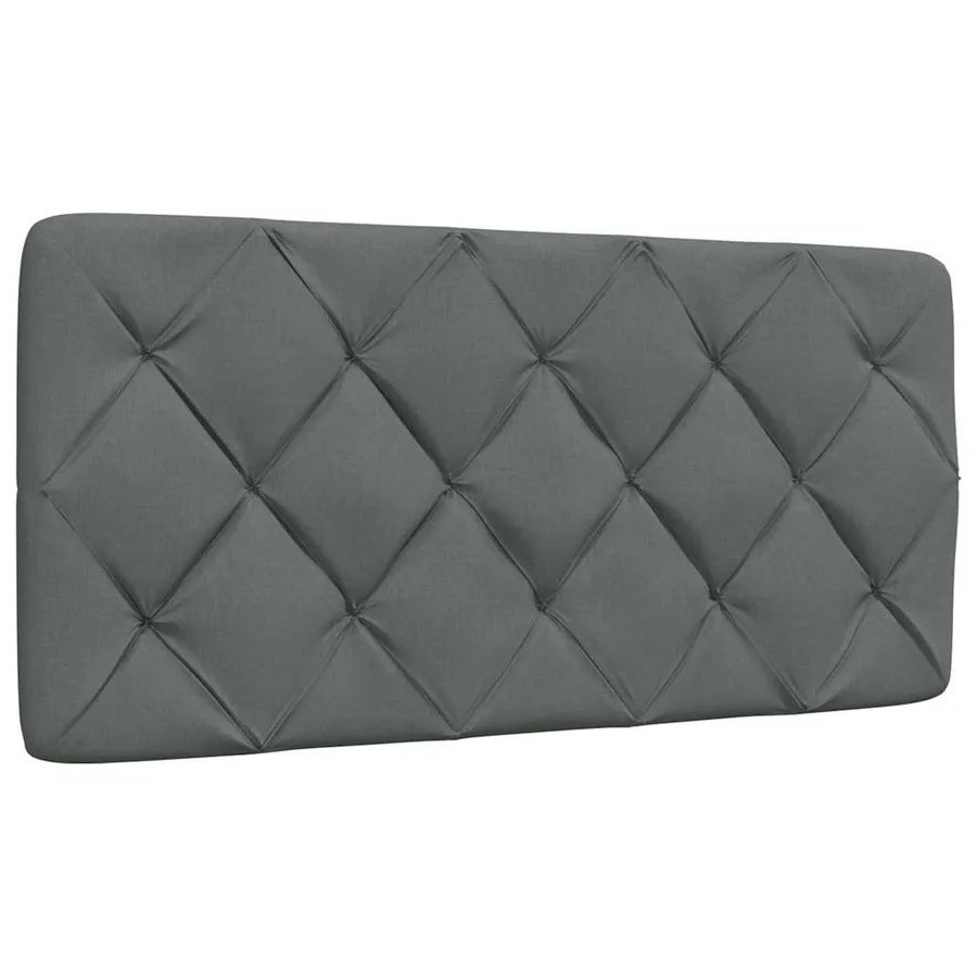 Cadre de lit sans matelas gris foncé 100x200 cm tissu - 7