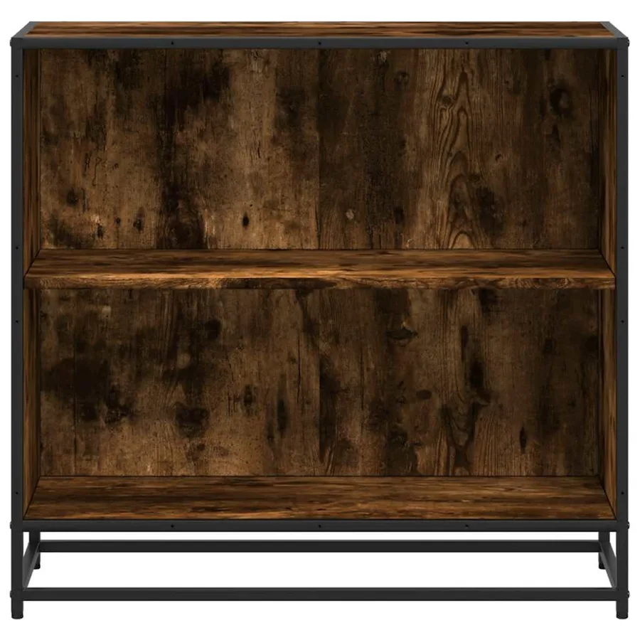 Bibliothèque chêne fumé 80,5x35x76 cm bois d'ingénierie - 4