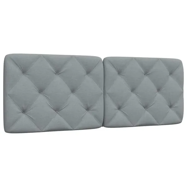 Coussin de tête de lit gris clair 140 cm tissu