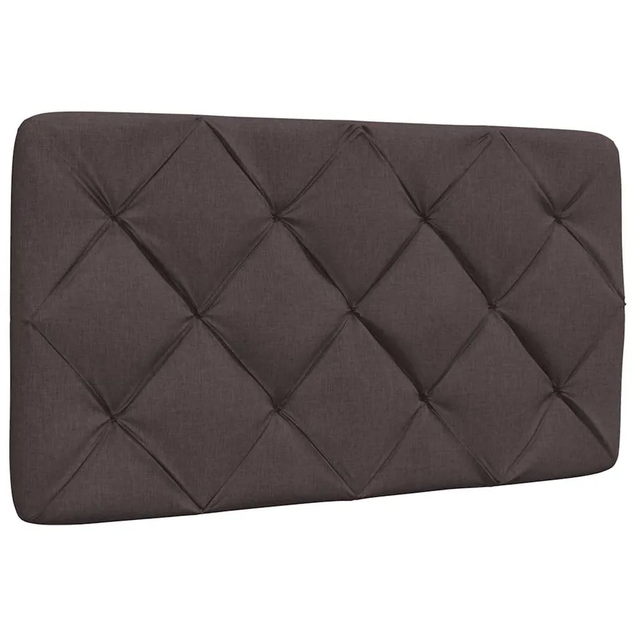 Cadre de lit sans matelas marron foncé 90x200 cm tissu - 7
