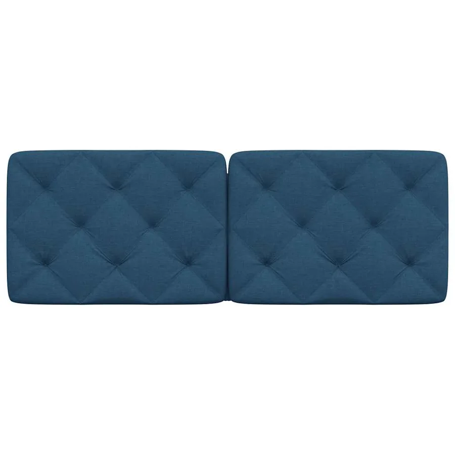 Coussin de tête de lit bleu 140 cm tissu - 4